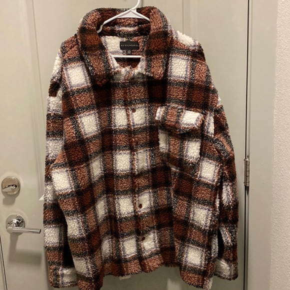 No Boundaries flannel sherpa jacket size Xl - Picture 1 of 4